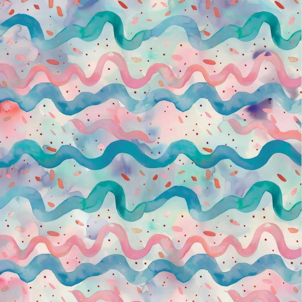 Watercolor Wavy Pattern 1