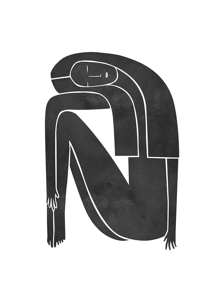 Thinking Living Room Art print