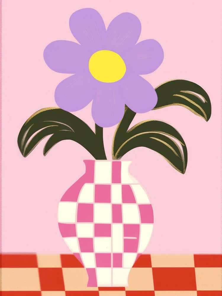 Pansies Flower Vase 8