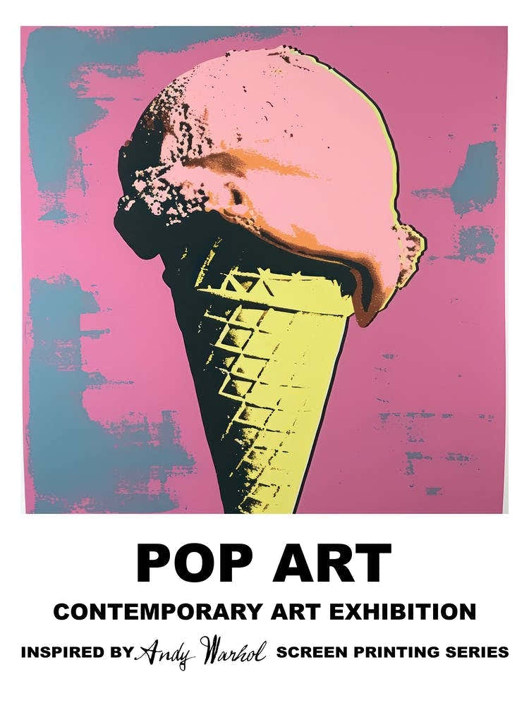 Poster Ice Cream Cone Pop Art 2