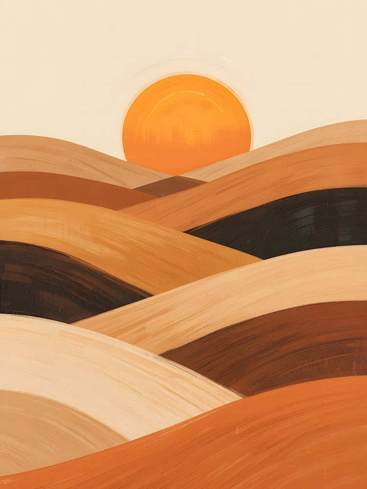 Soft Sand Waves at Sunset