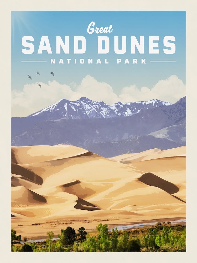 Great Sand Dunes Travel Poster