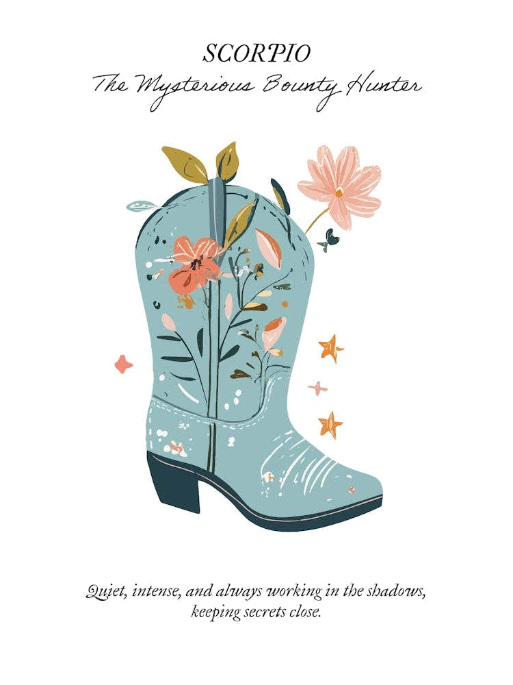 Scorpio Cowboy Boots Zodiac Preppy Western Cowgirl