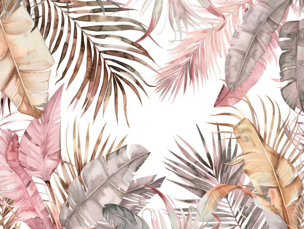 Watercolor Tropical Leaves 12