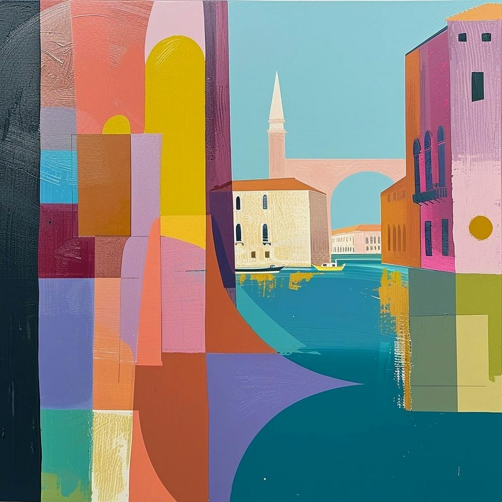 Abstract Travel Collection Venice Italy 1