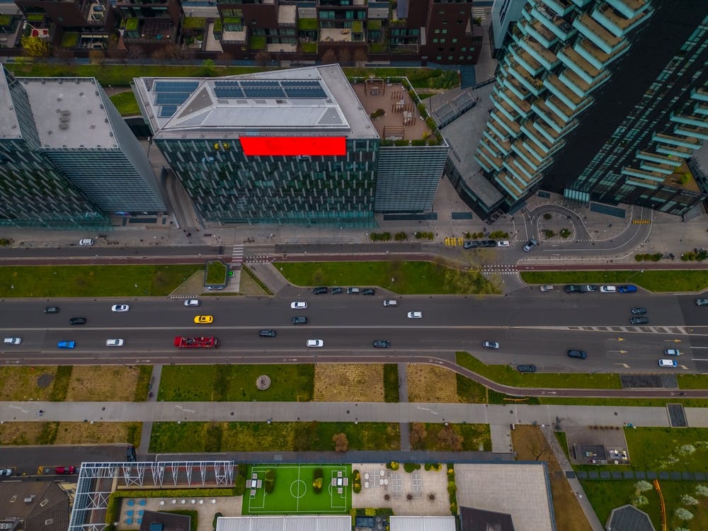 Aerial View Milan City Print. Aerial Photography