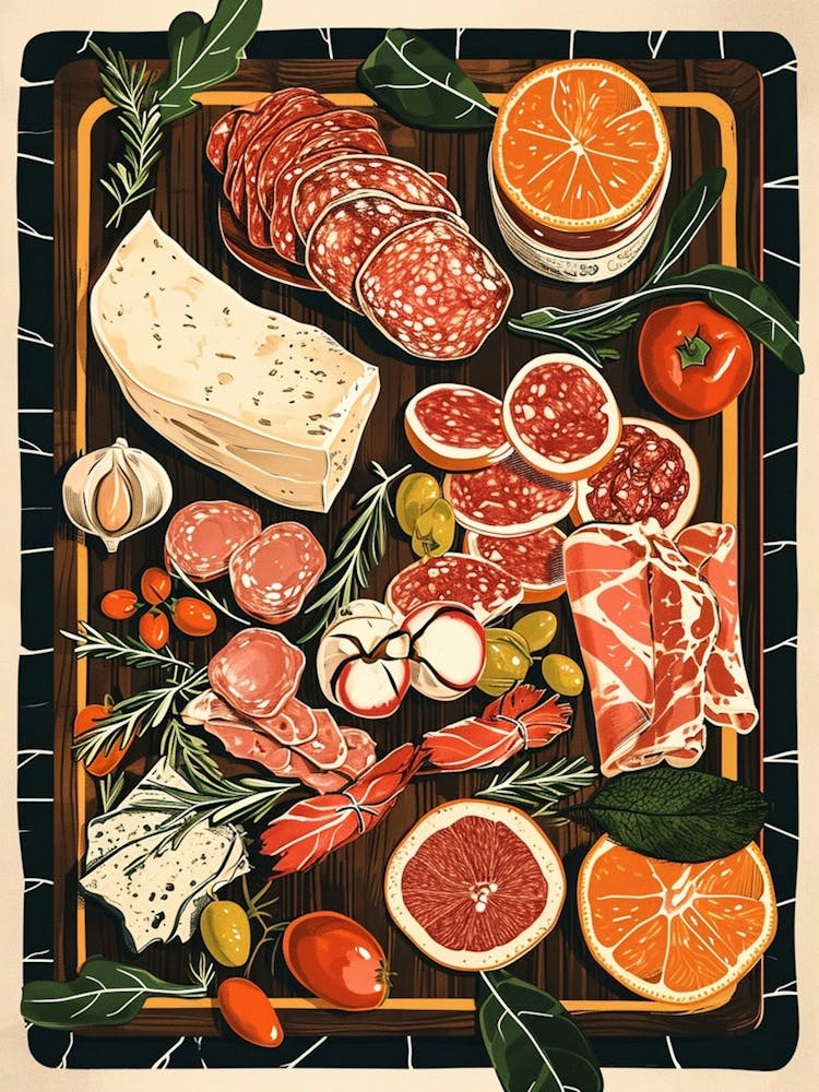 Charcuterie Board Art Deco Inspired 3