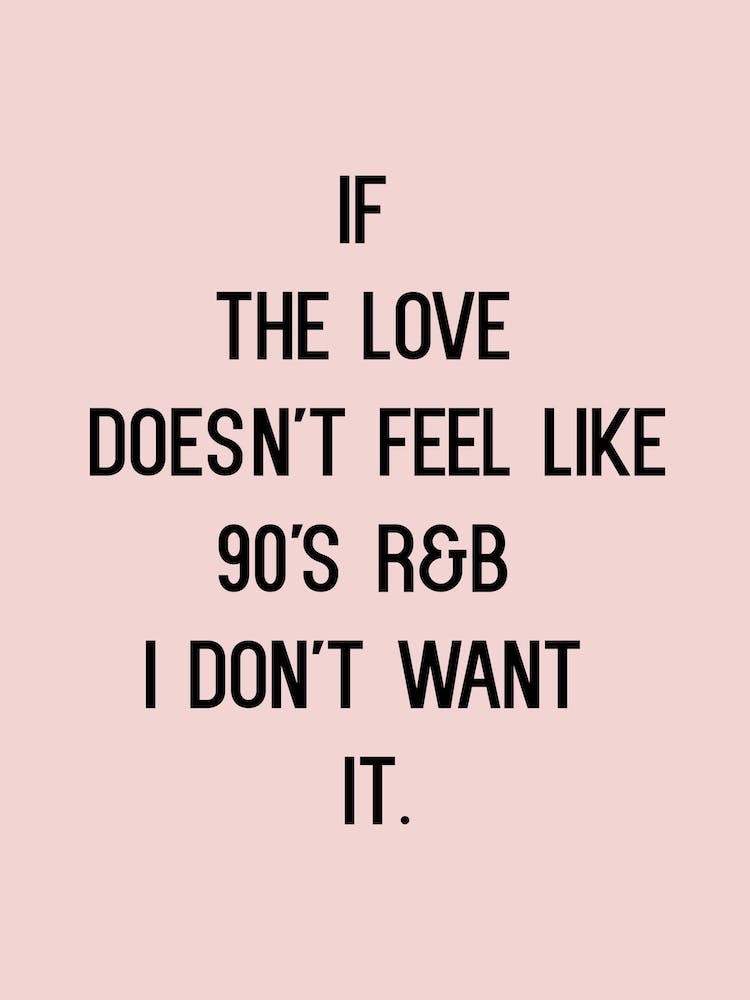 90 S Rnb Love Black On Pink