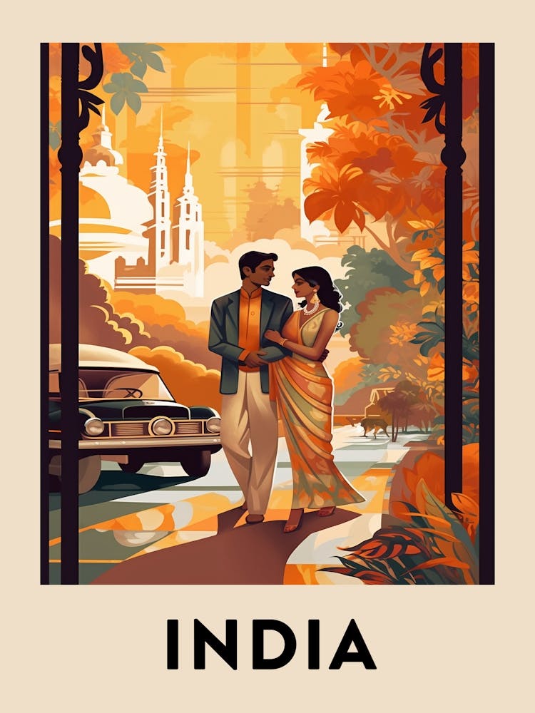 Vintage Travel Poster India 5