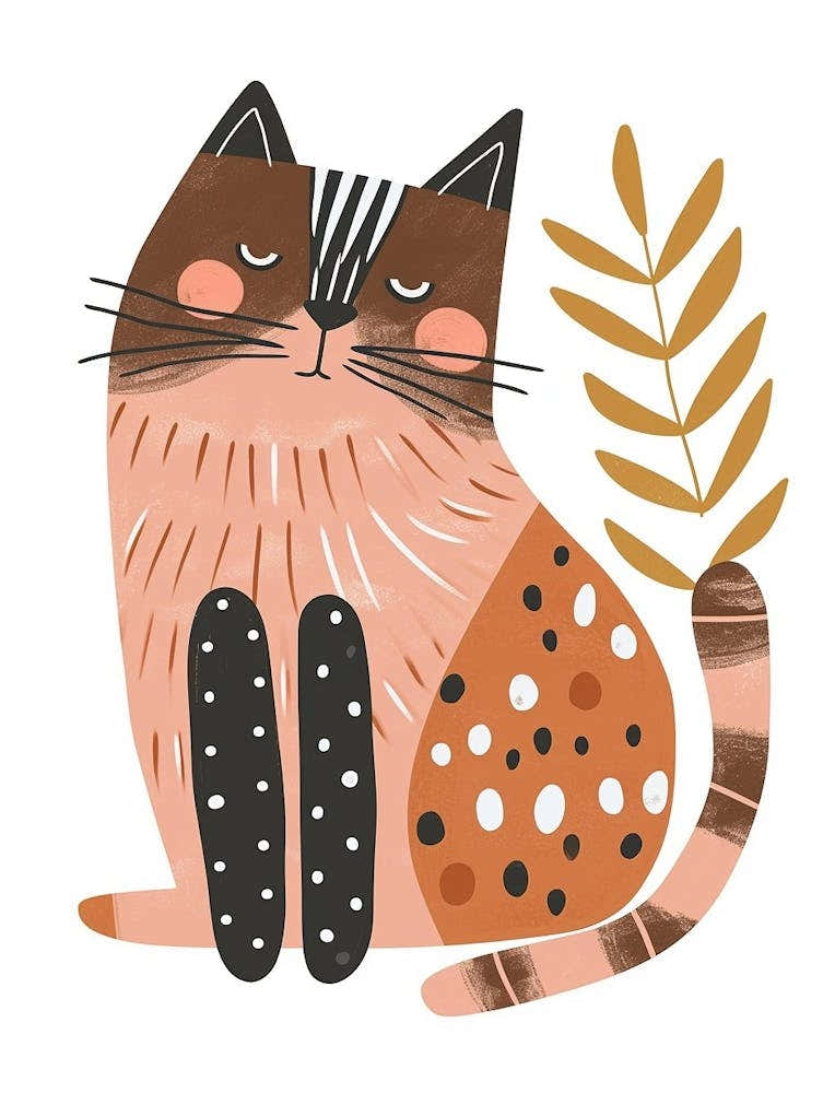 Bombay Cat Clipart Illustration 2