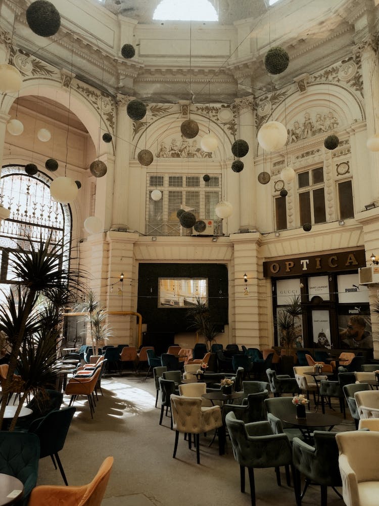 Cafe In Vintage Building