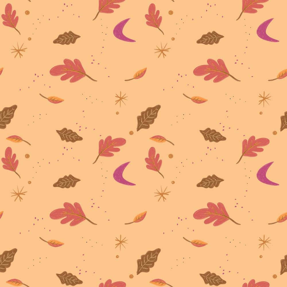 Vintage Fall Leaves On Creame