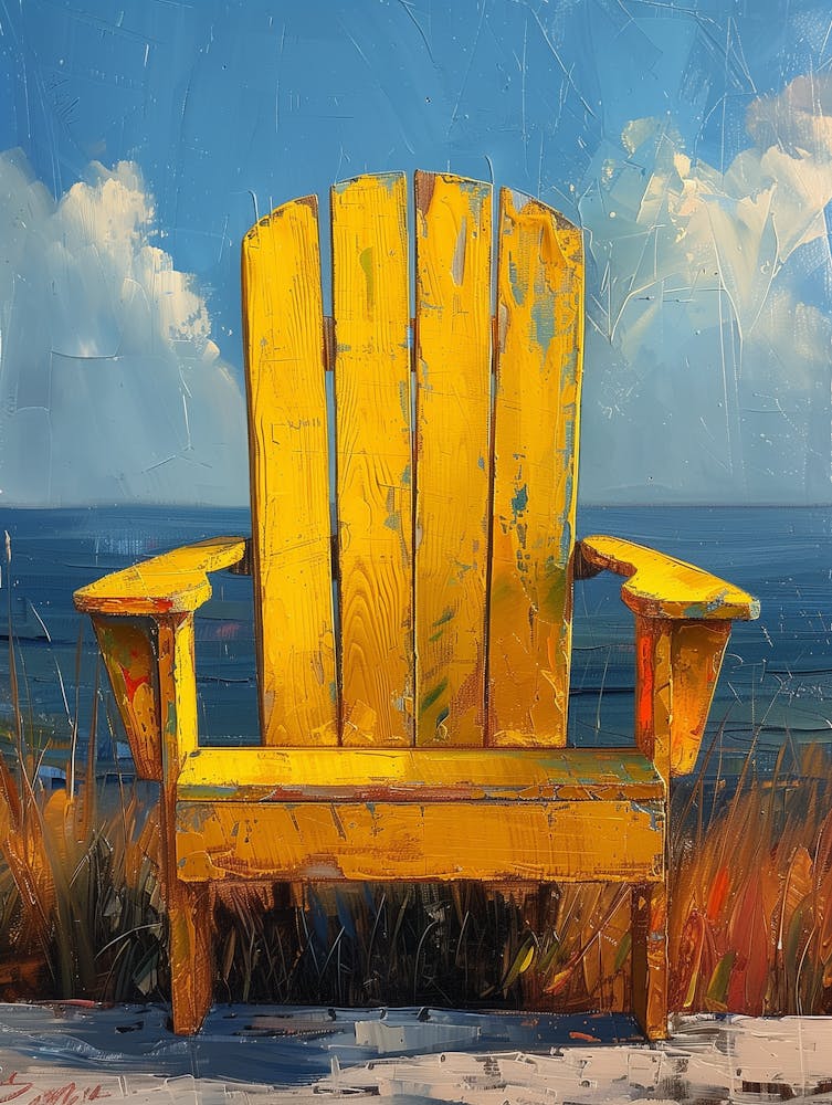 Yellow Adirondack Chair