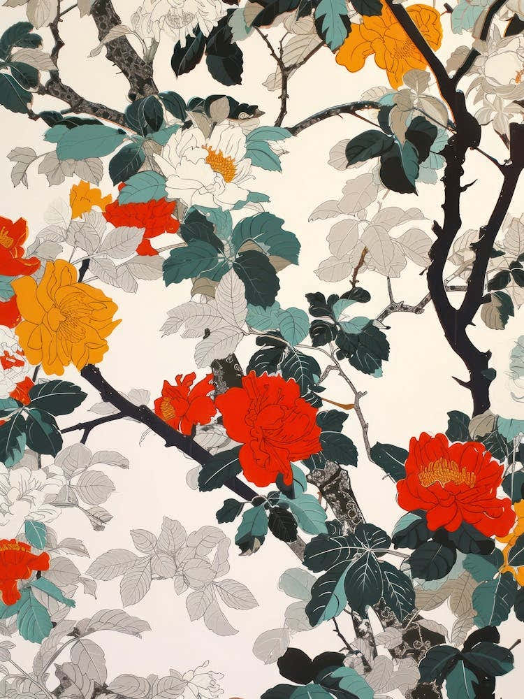 Great Japan Hokusai Japanese Botanical 2