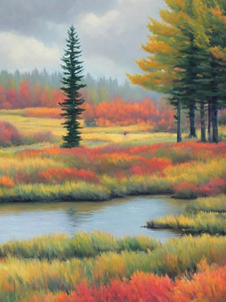 European Larch Tree Watercolour