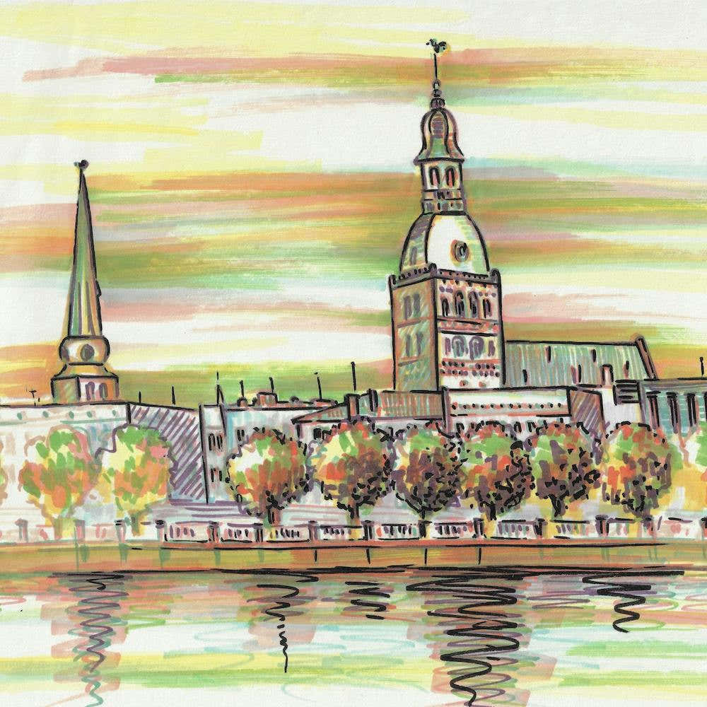 Autumn In Riga Square