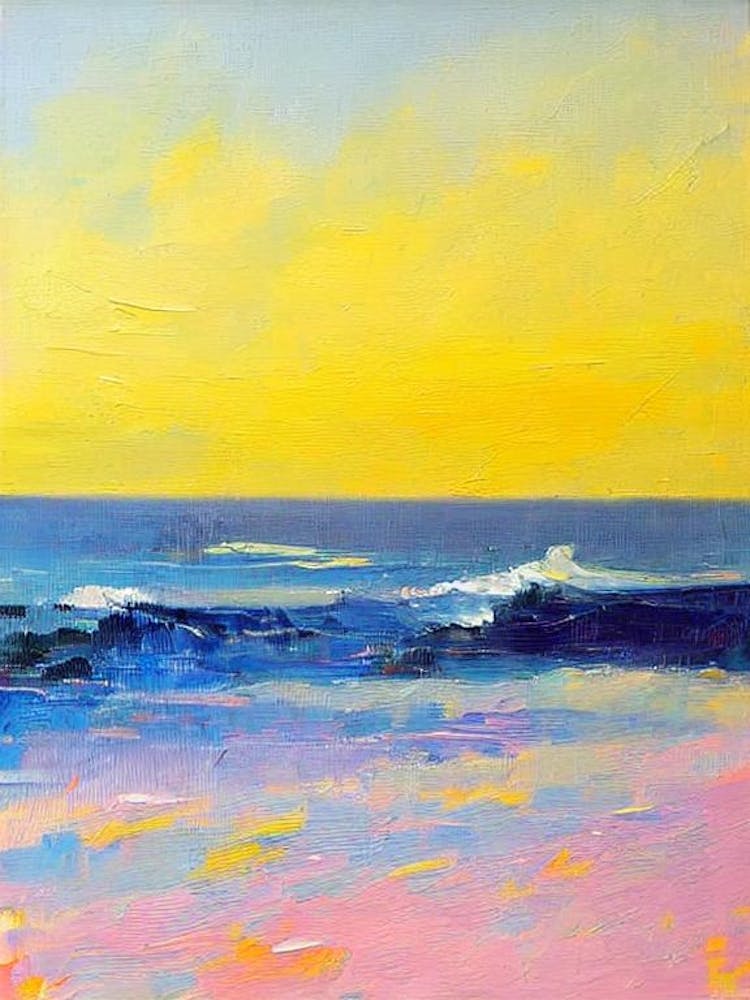 Plage De Paloma, Saint Jean Cap Ferrat, France Bright Abstract