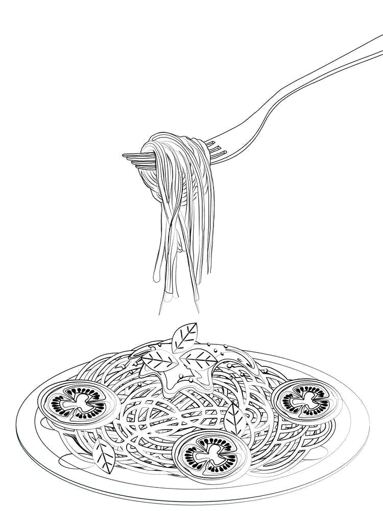 Spaghetti Line Art