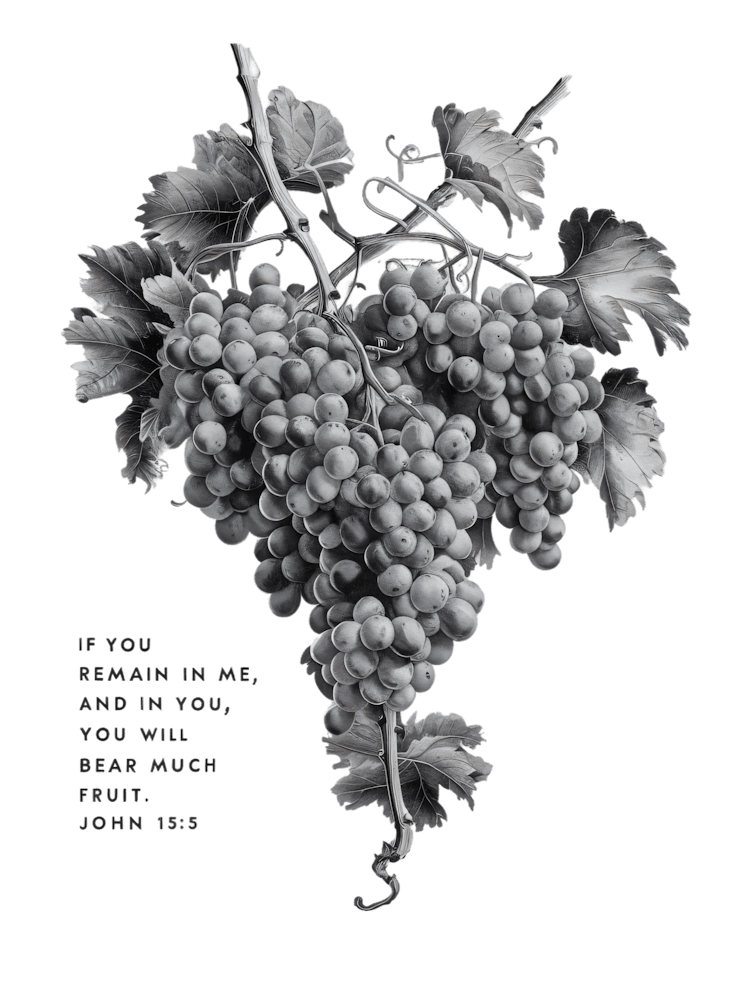 John 15:5, If you remain in me and I in you, you will bear much fruit