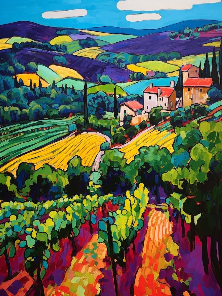 Montalcino Italy 4 Fauvist Painting