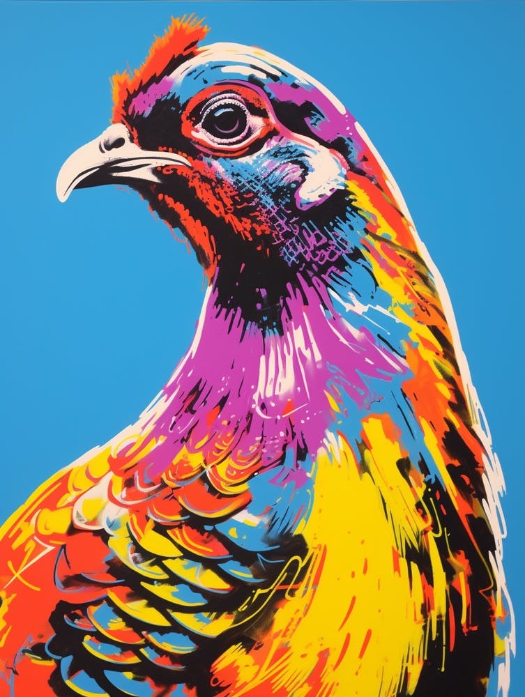 Andy Warhol Style Bird Grouse 3