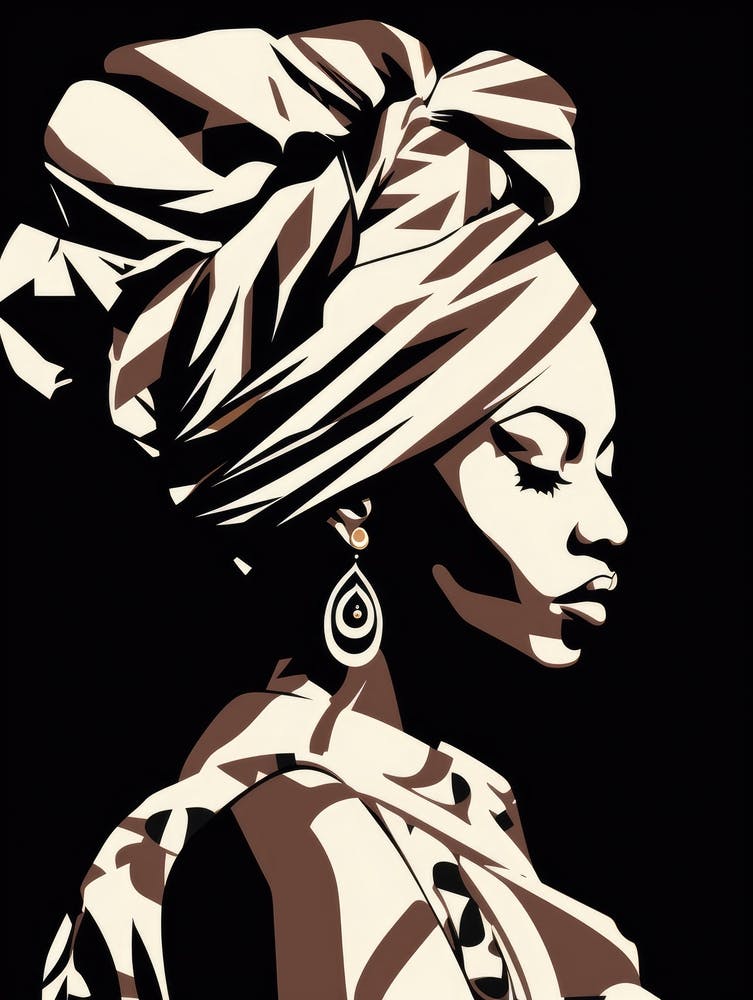 African Woman In A Turban 15
