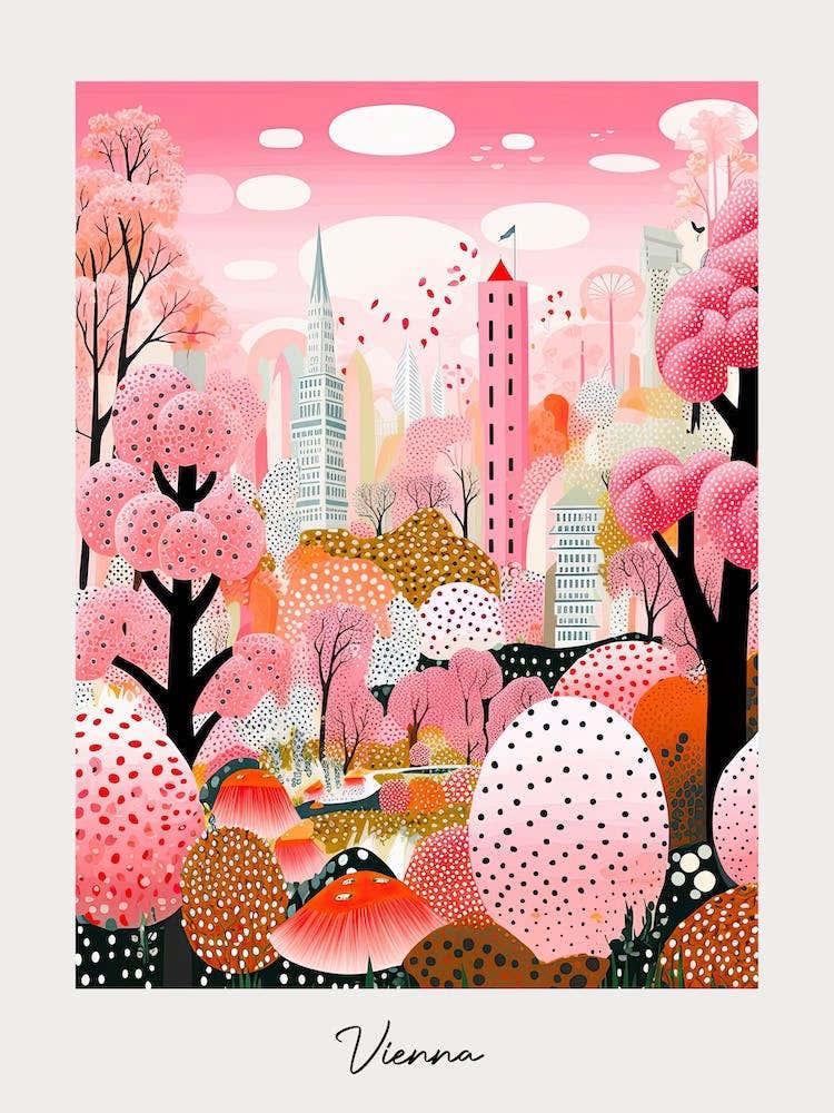 Poster Of Vienna, Illustration In The Style Of Pop Art 4