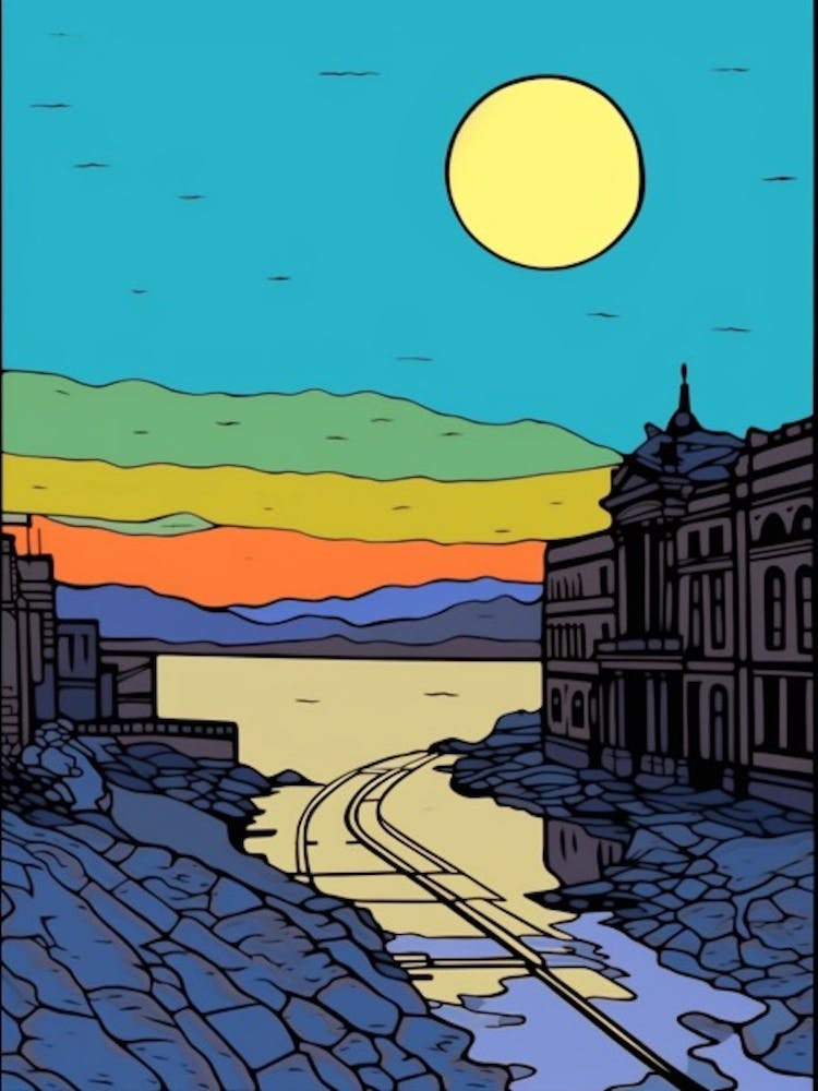 Minimal Design Style Of Budapest, Hungary 1