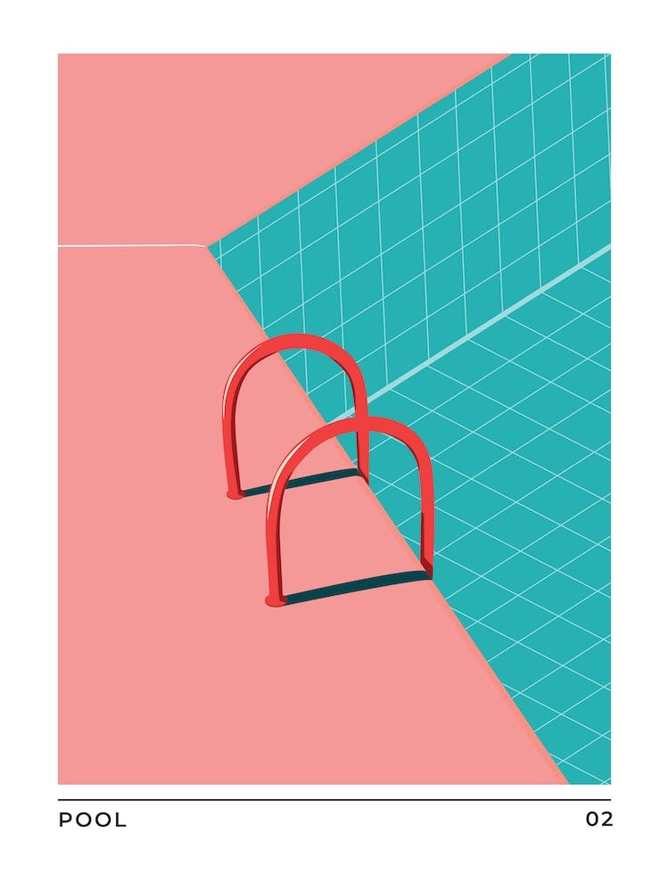 Pool Still Life Modern Illustration