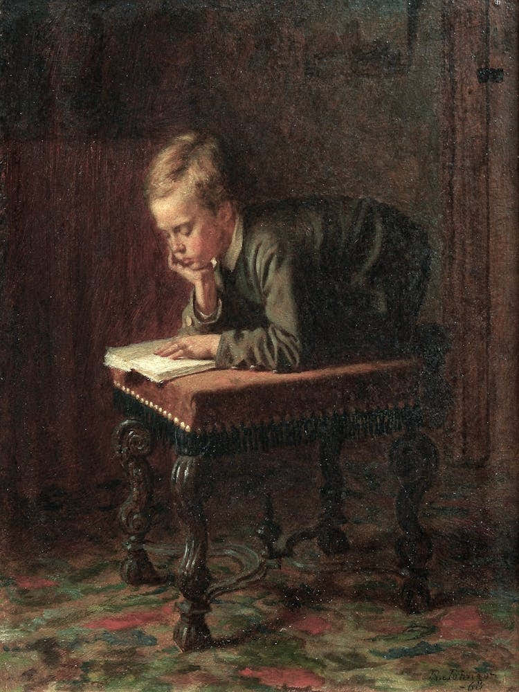 Boy Reading A Book 1