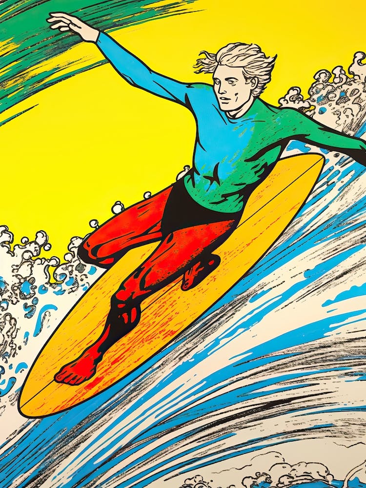 Surfing Pop Art 3