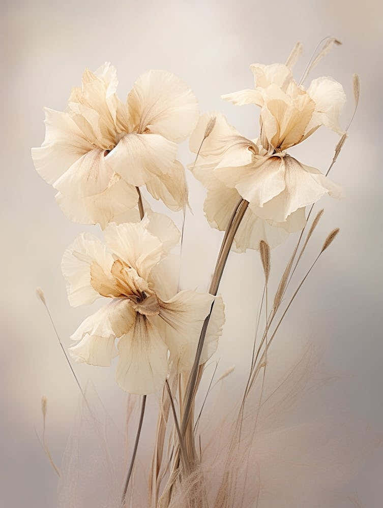 Boho Dried Flowers Iris 1