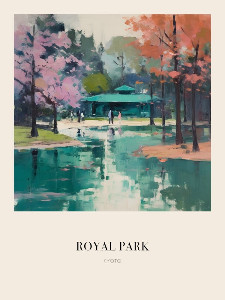 Royal Park Kyoto 3 Vintage Cezanne Inspired Poster