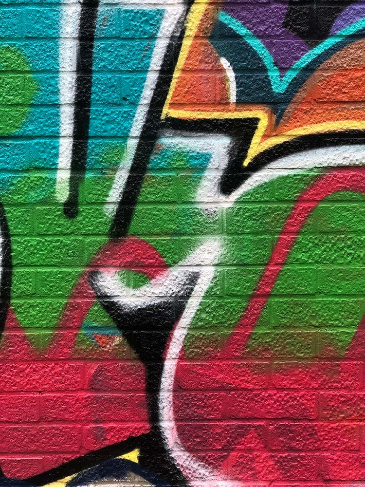 Blue and Pink Graffiti