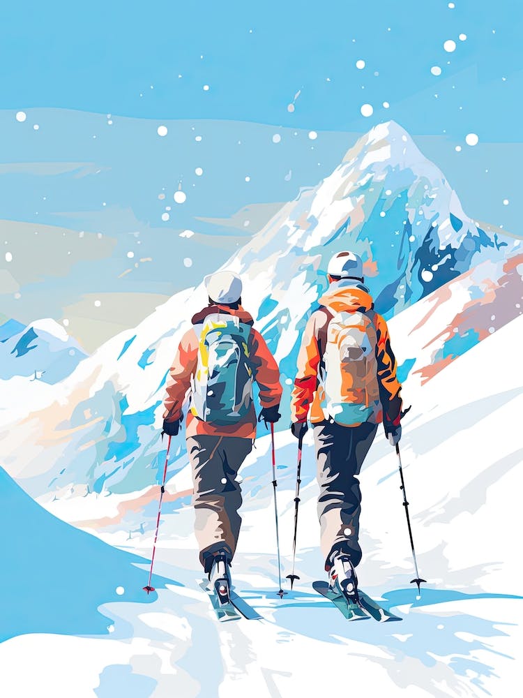 Grandvalira   Andorra, Ski Resort Illustration 0