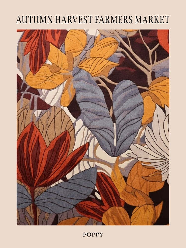 Fall Botanicals Poppy 2 Poster