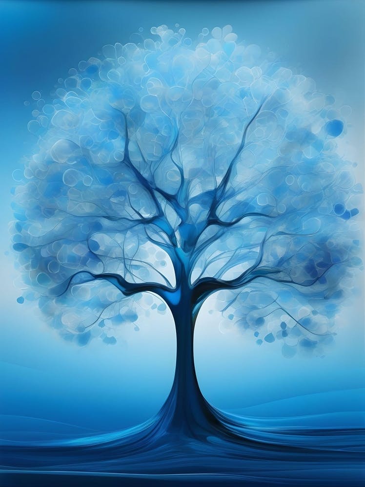 Blue Tree Canvas Art