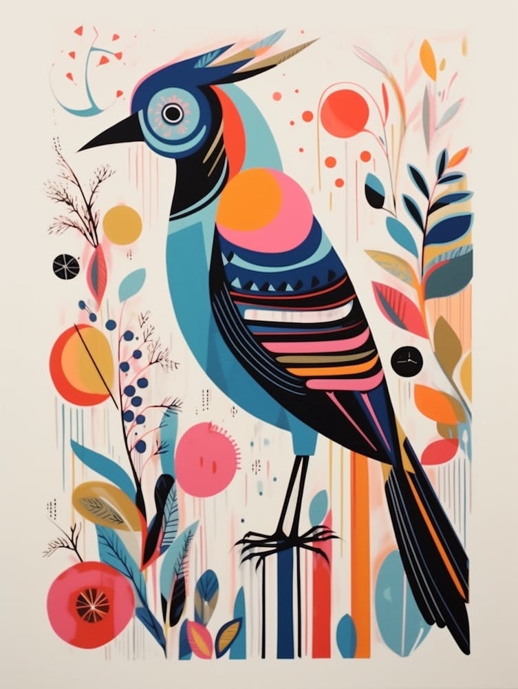 Colourful Scandi Bird Partridge 4