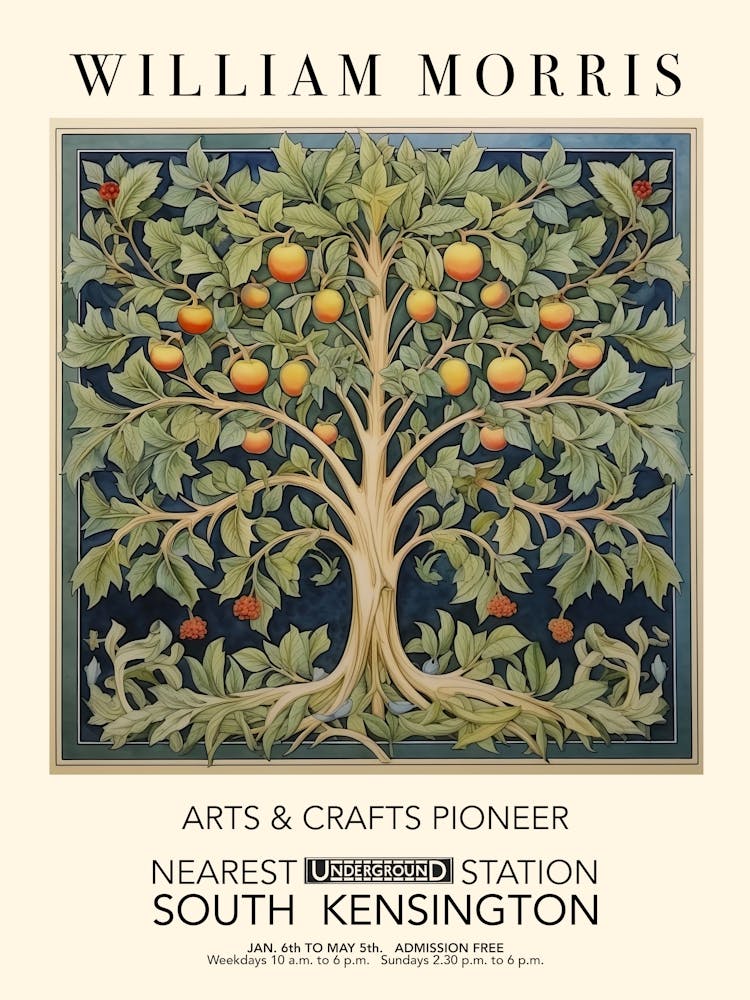 William Morris Print Poster Tree Of Life