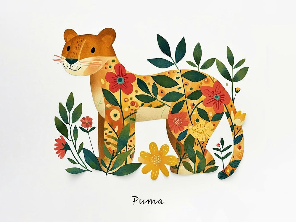 Little Floral Puma 1 Poster