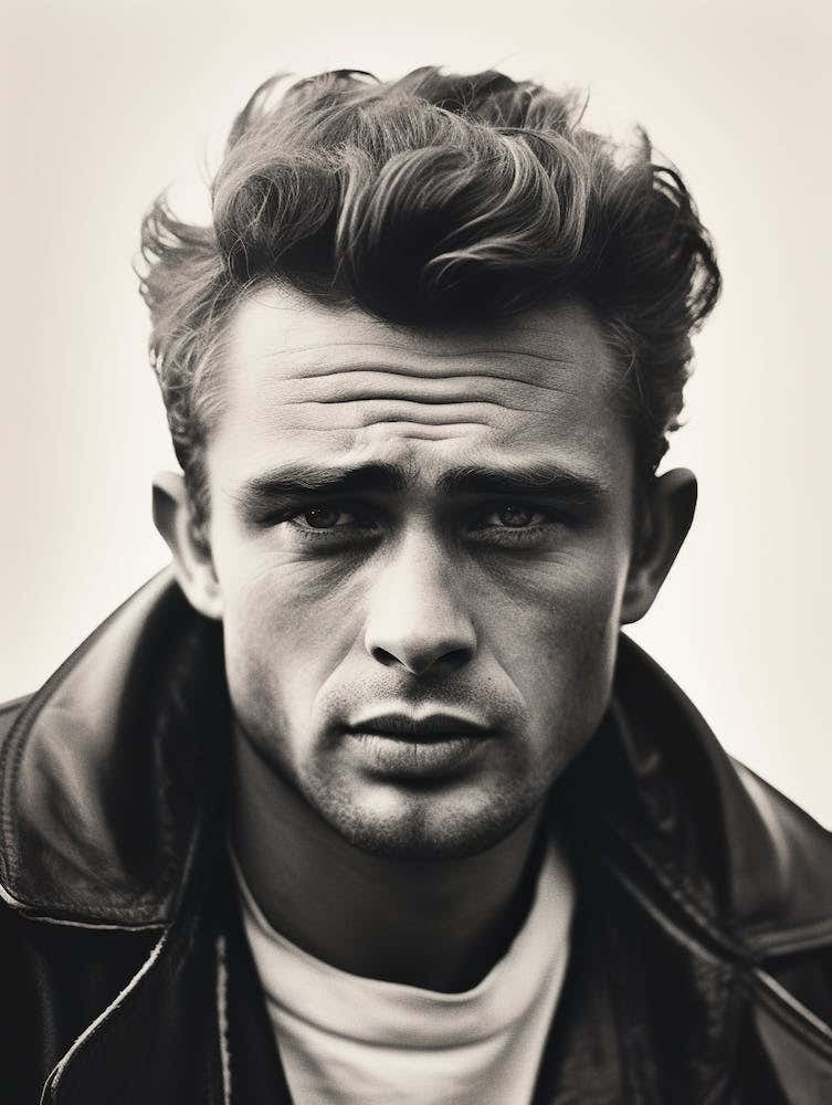 Black And White Photograph Of James Dean