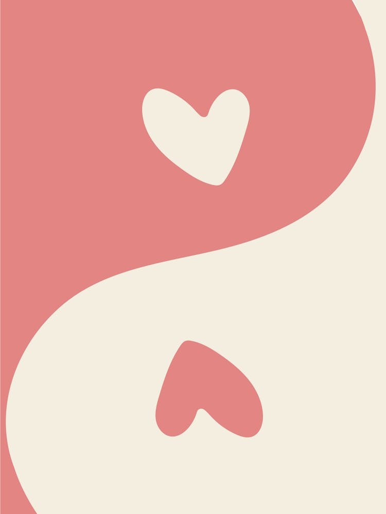 Ying Yang Pink Hearts