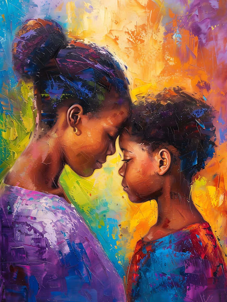 Vibrant Afro Mother And Daughter 16