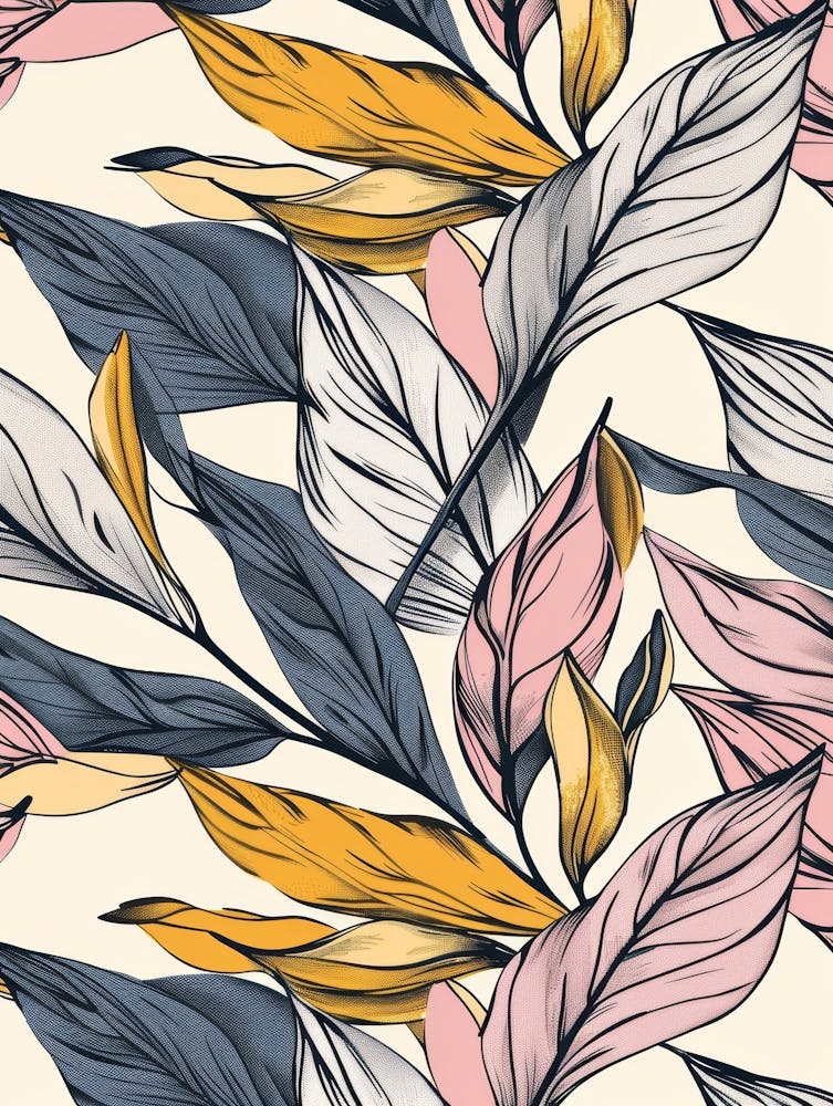 Seamless Pattern With Leaves 7