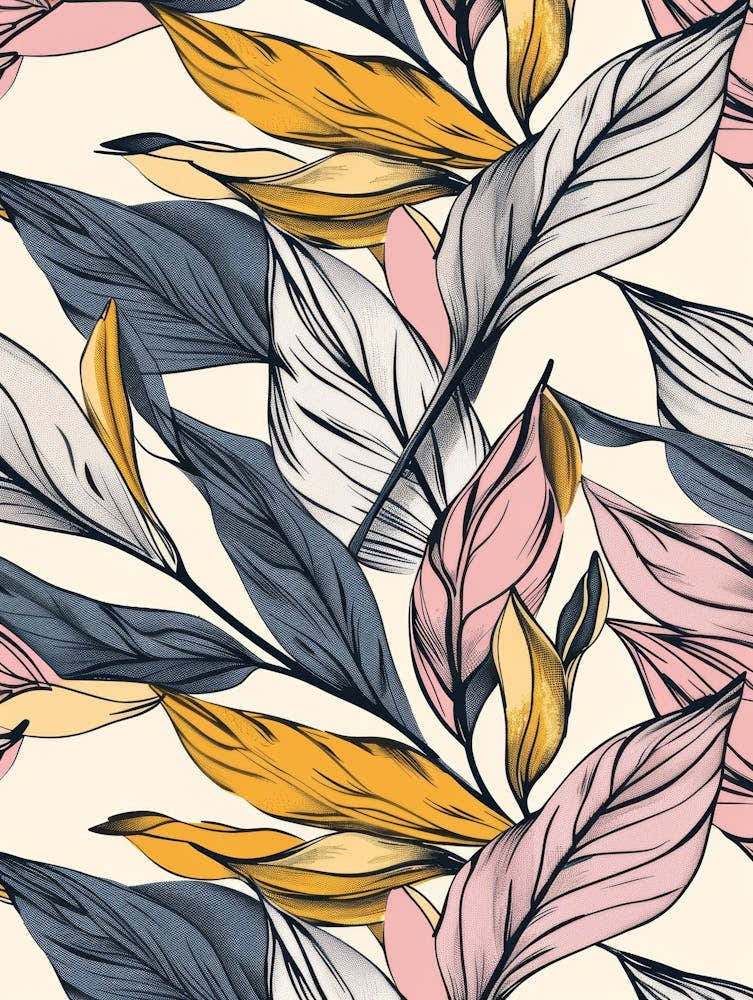 Seamless Pattern With Leaves 7