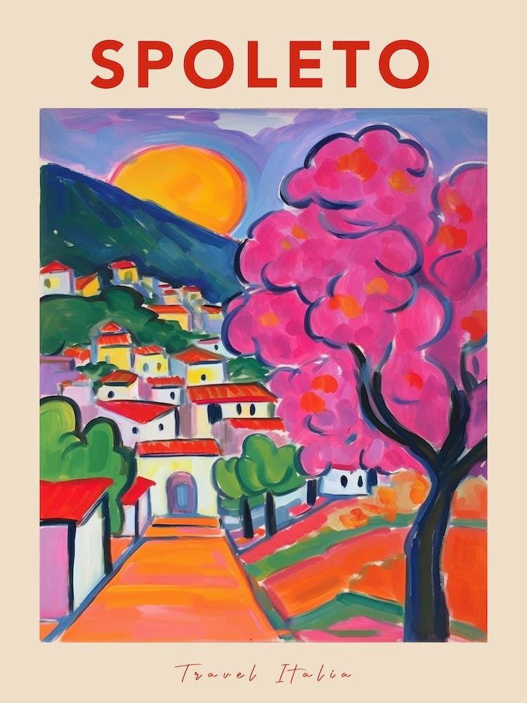 Spoleto Italia Travel Poster