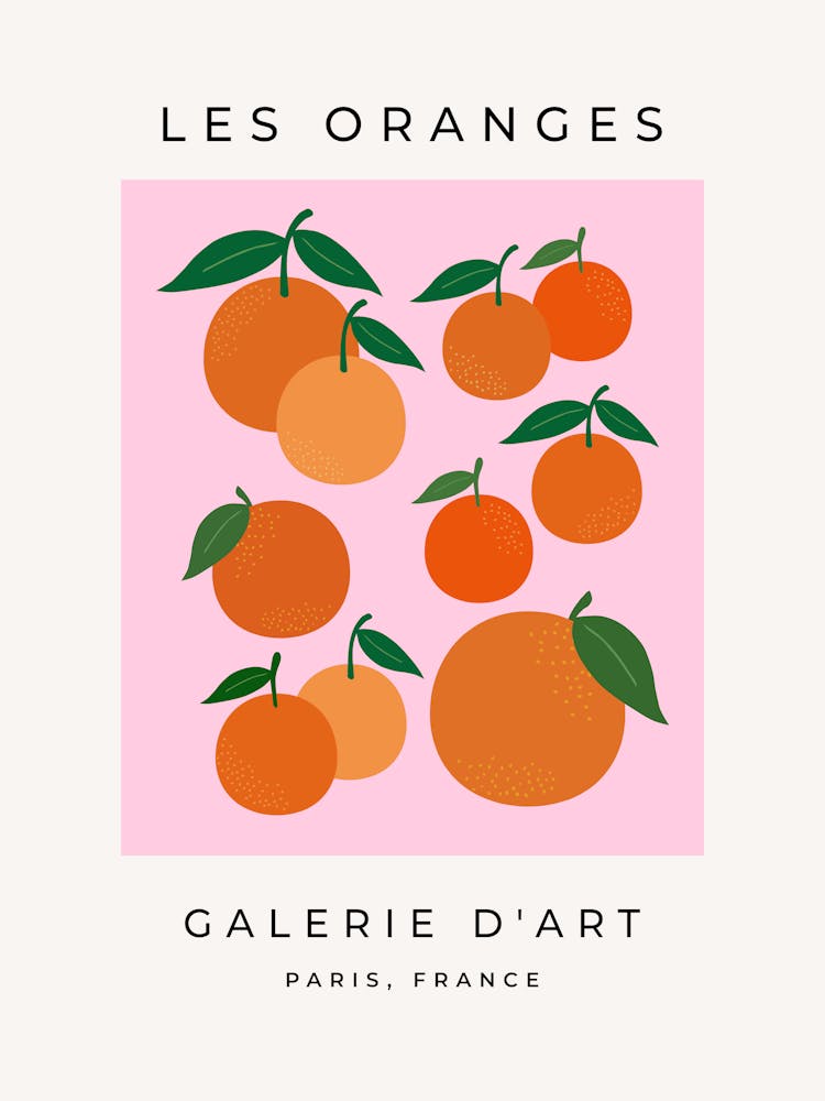 Les Oranges | 01 - Retro Fruit Pink And Orange