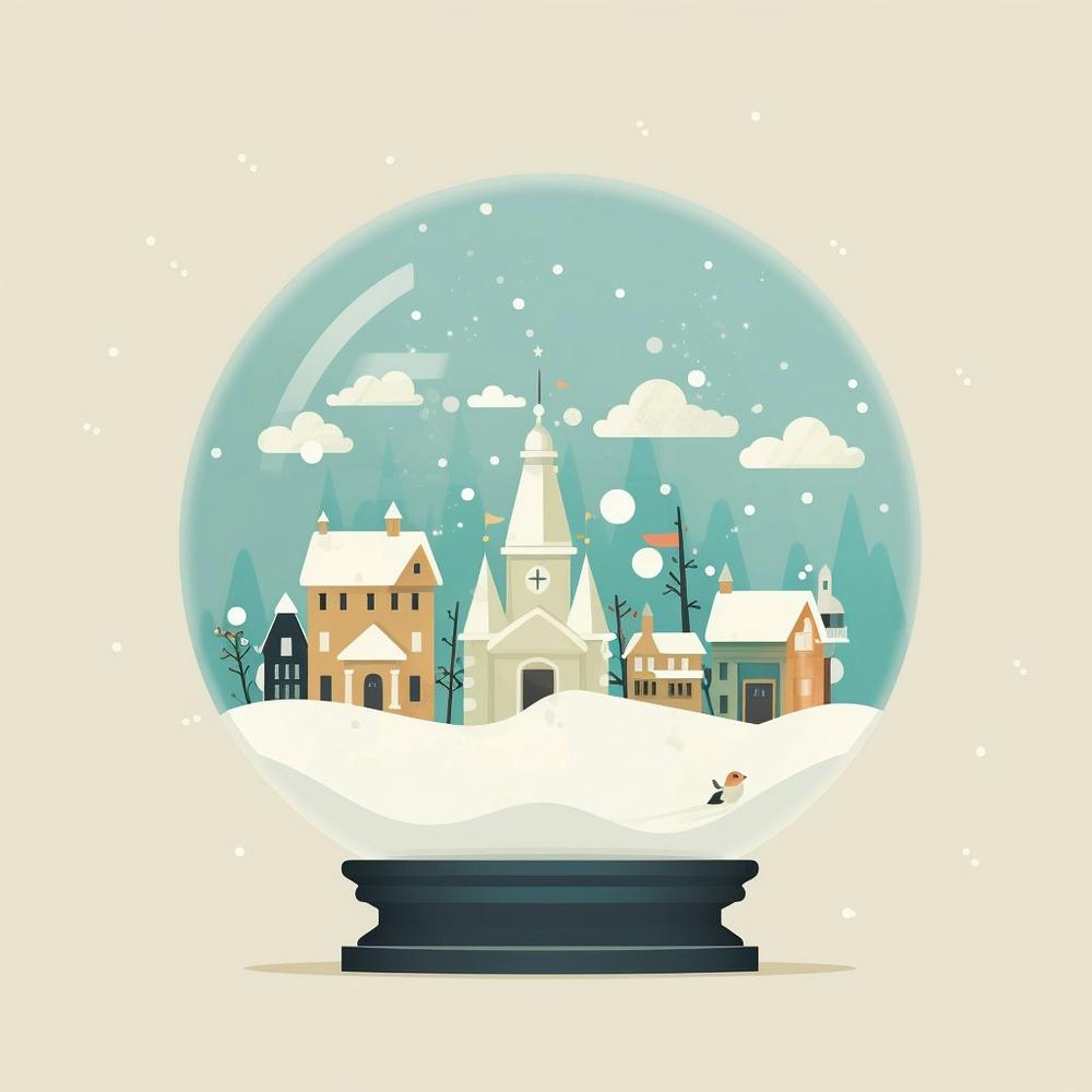 Reykjavik Iceland 3 Snowglobe