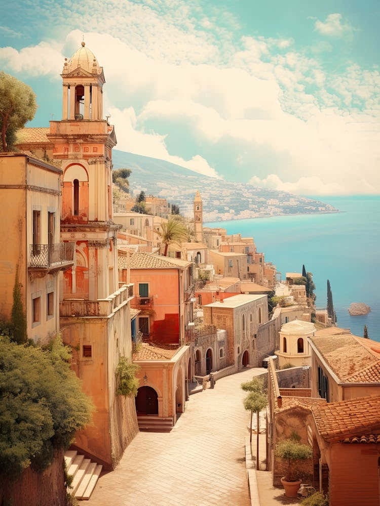 Small Italian Village, Summer Vintage Photography