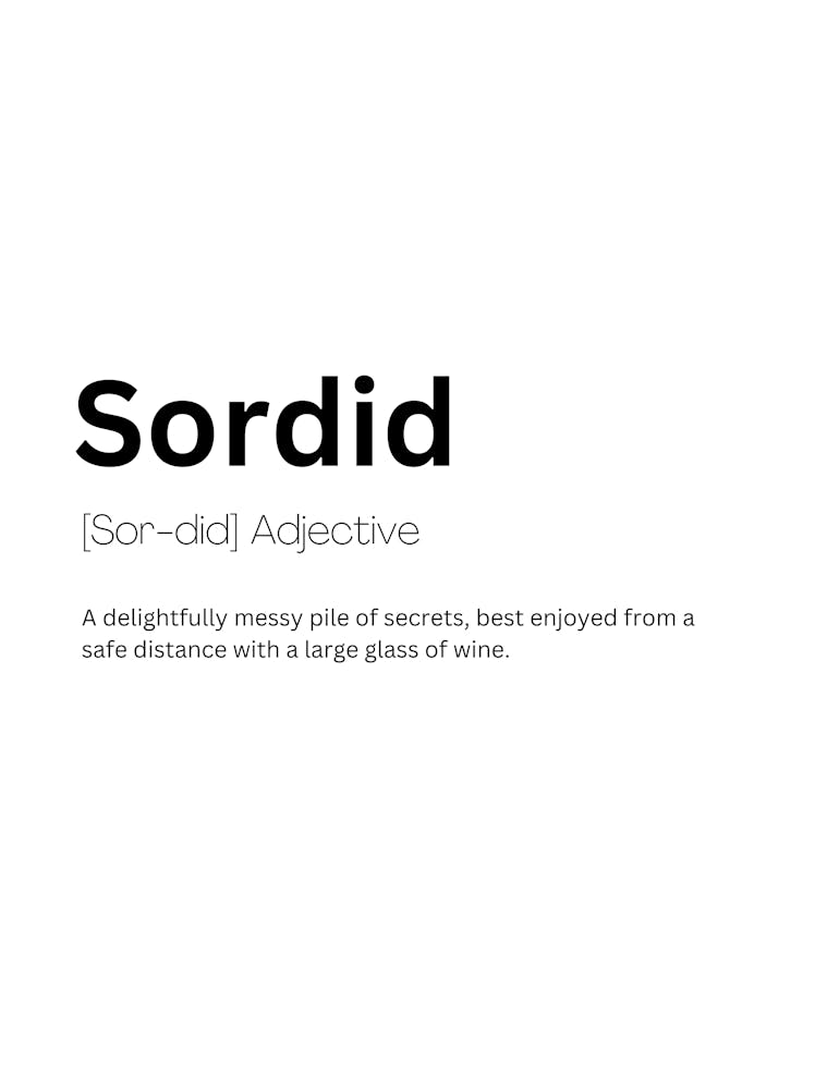 Sordid Definition Meaning